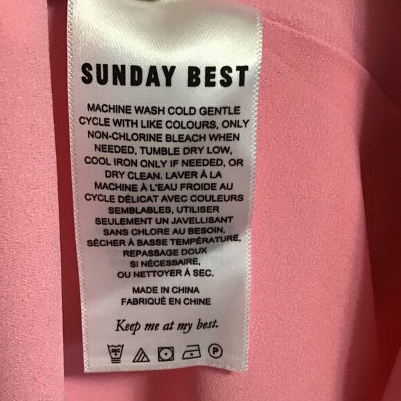 Aritzia Sunday Best Savoy Wrap Dress in Gemini Pink Size 8 - Picture 11 of 11